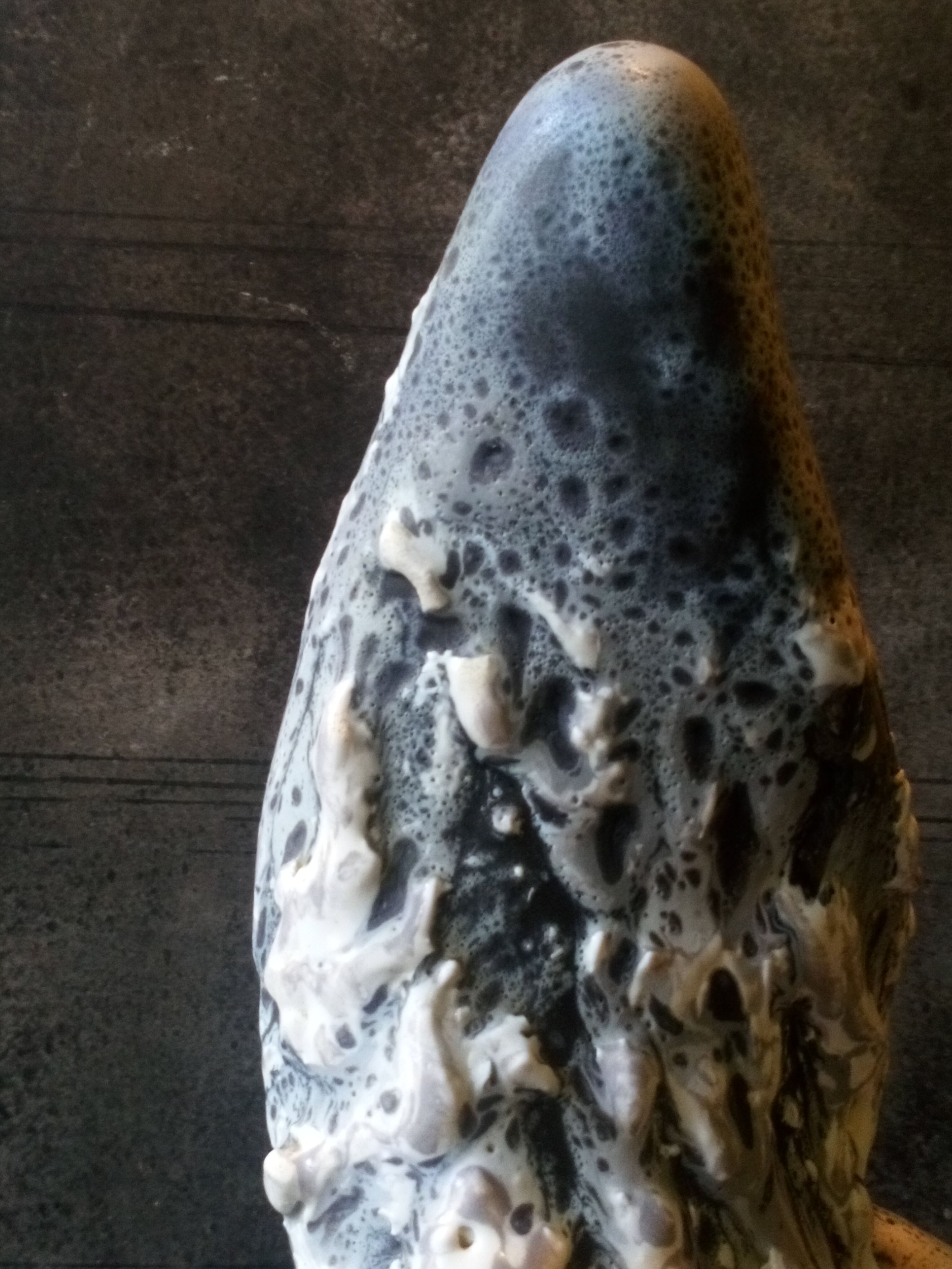 Louis Giraud's twisted double vase in Vallauris ceramic foam