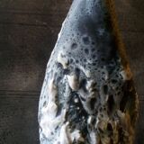 Louis Giraud's twisted double vase in Vallauris ceramic foam