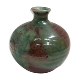 Vase en céramique bi couleur à petit col signé "Gres du Marias"