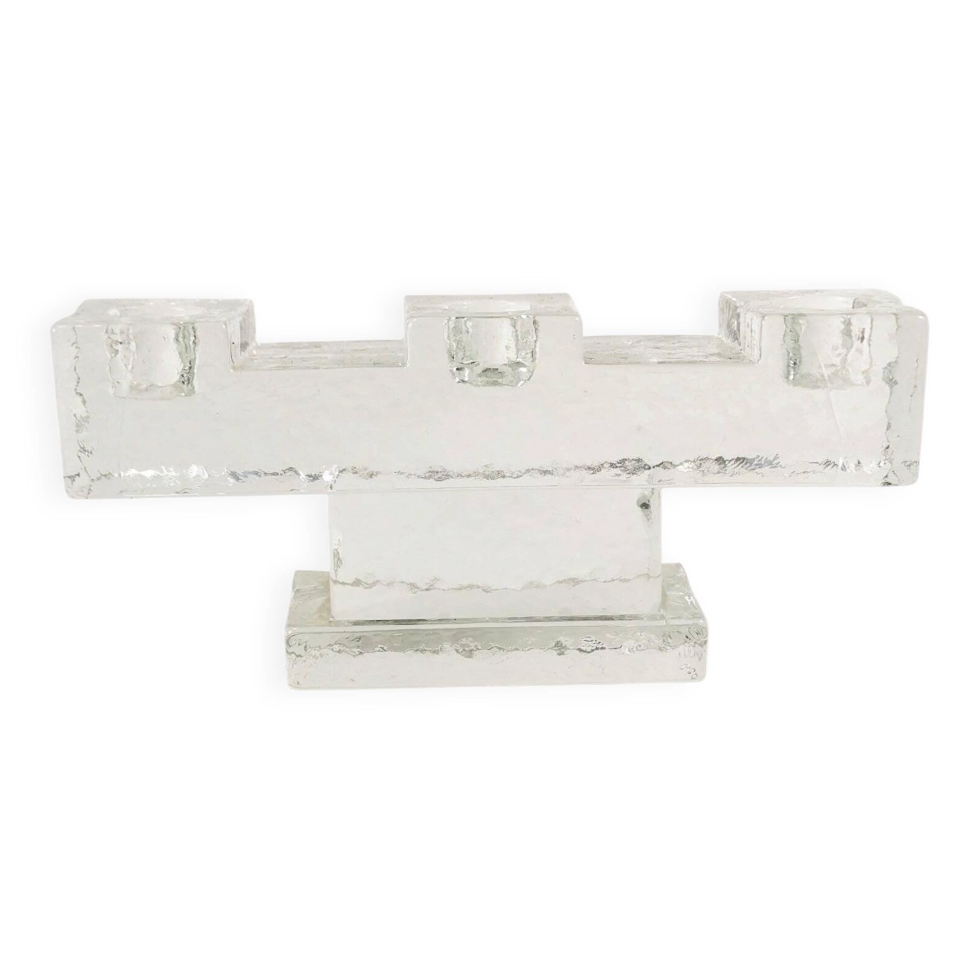 Glass, monumental candlestick, Germany 1960s