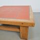 Brutalist Oak Coffee Table with Terracotta Tiles, 1950s