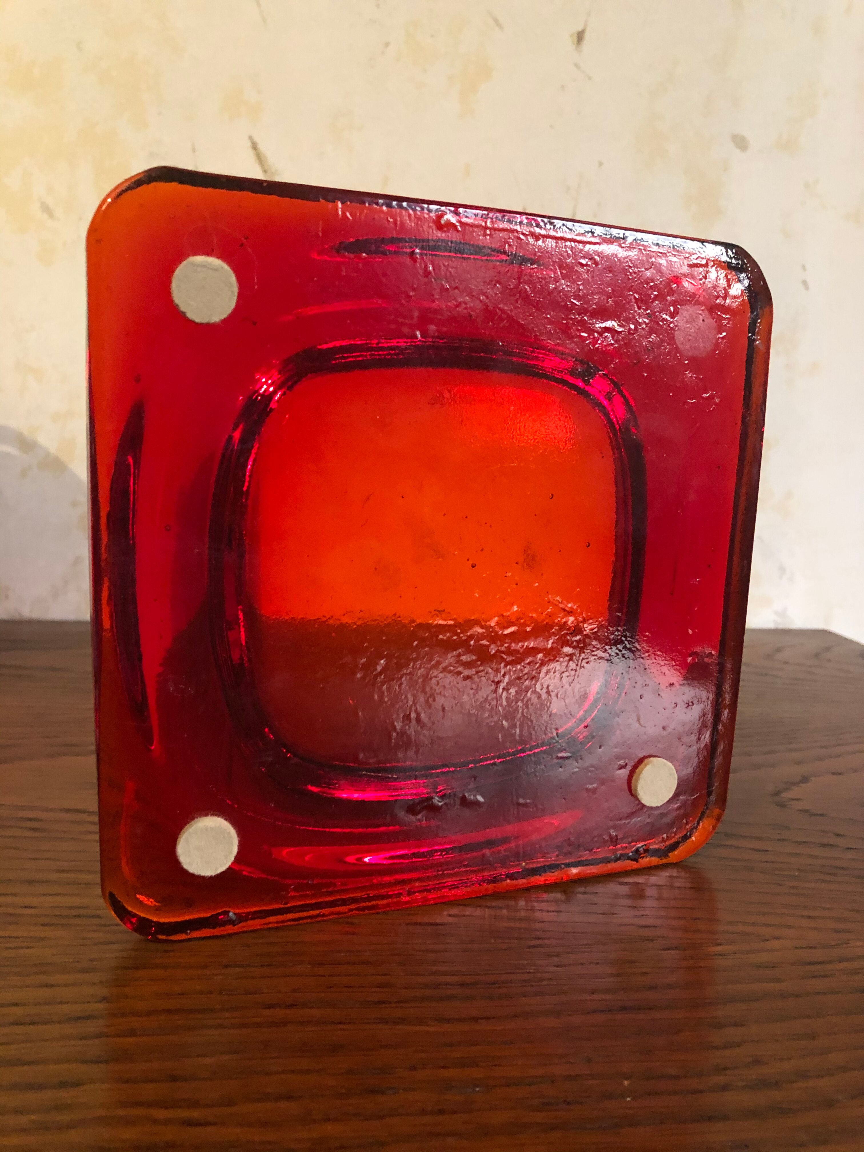 Empty glass pocket Space age 70s - picks up change