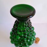 Green vintage grape glass carafe