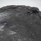 Large vulcanized ceramic bowl. Black. Artisanal work.