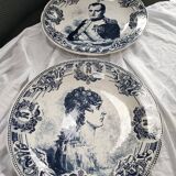 Ensemble de 2 Plats à l'effigie de Napoléon et Joséphine