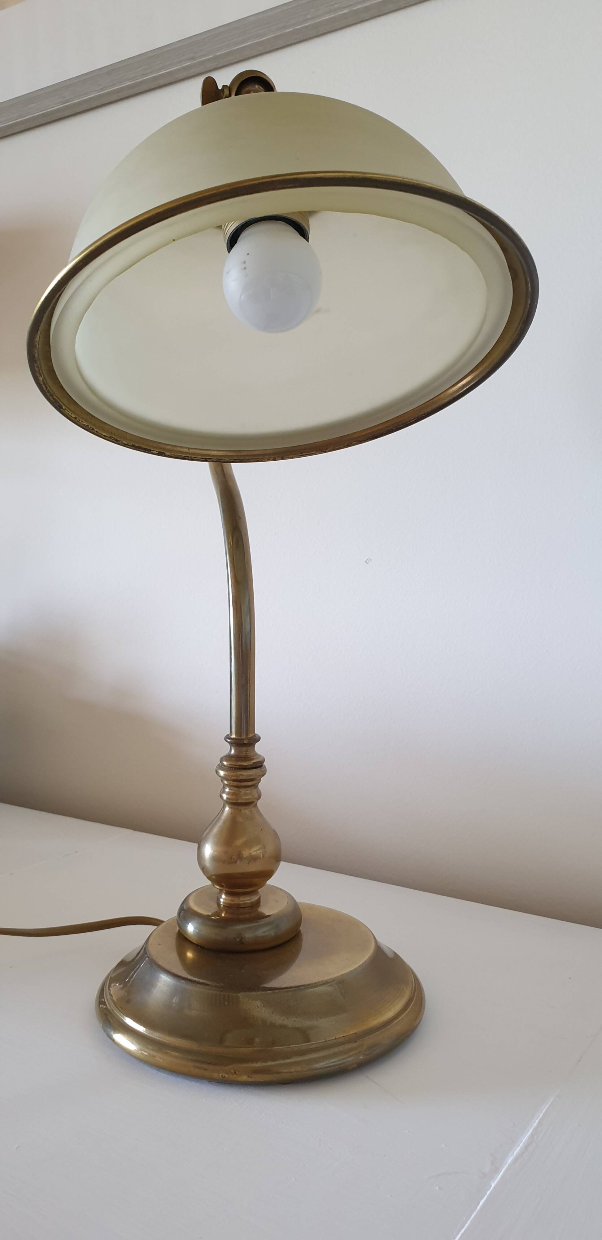 Vintage brass navy-style lamp