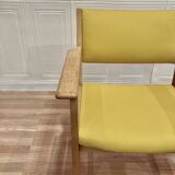 Set of 4 armchairs stamped Hans Wegner "Scandinavian design" 1960.