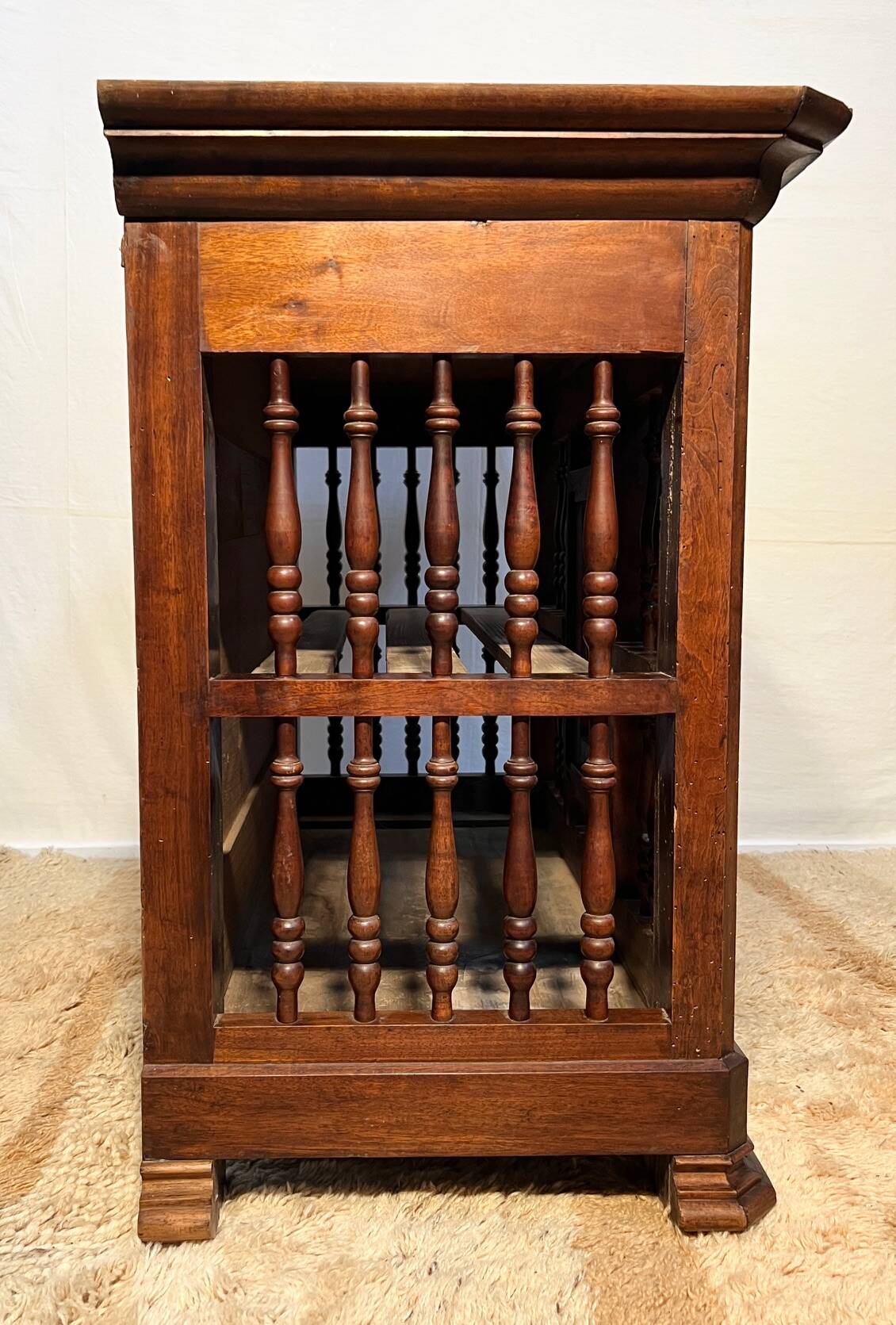 19th century Louis Philippe panetière in walnut, sideboard, storage