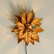 Rare large gold-plated Hans Kögl Florentine-style ceiling or wall lamp from