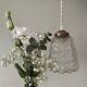 Vintage globe pendant in molded glass
