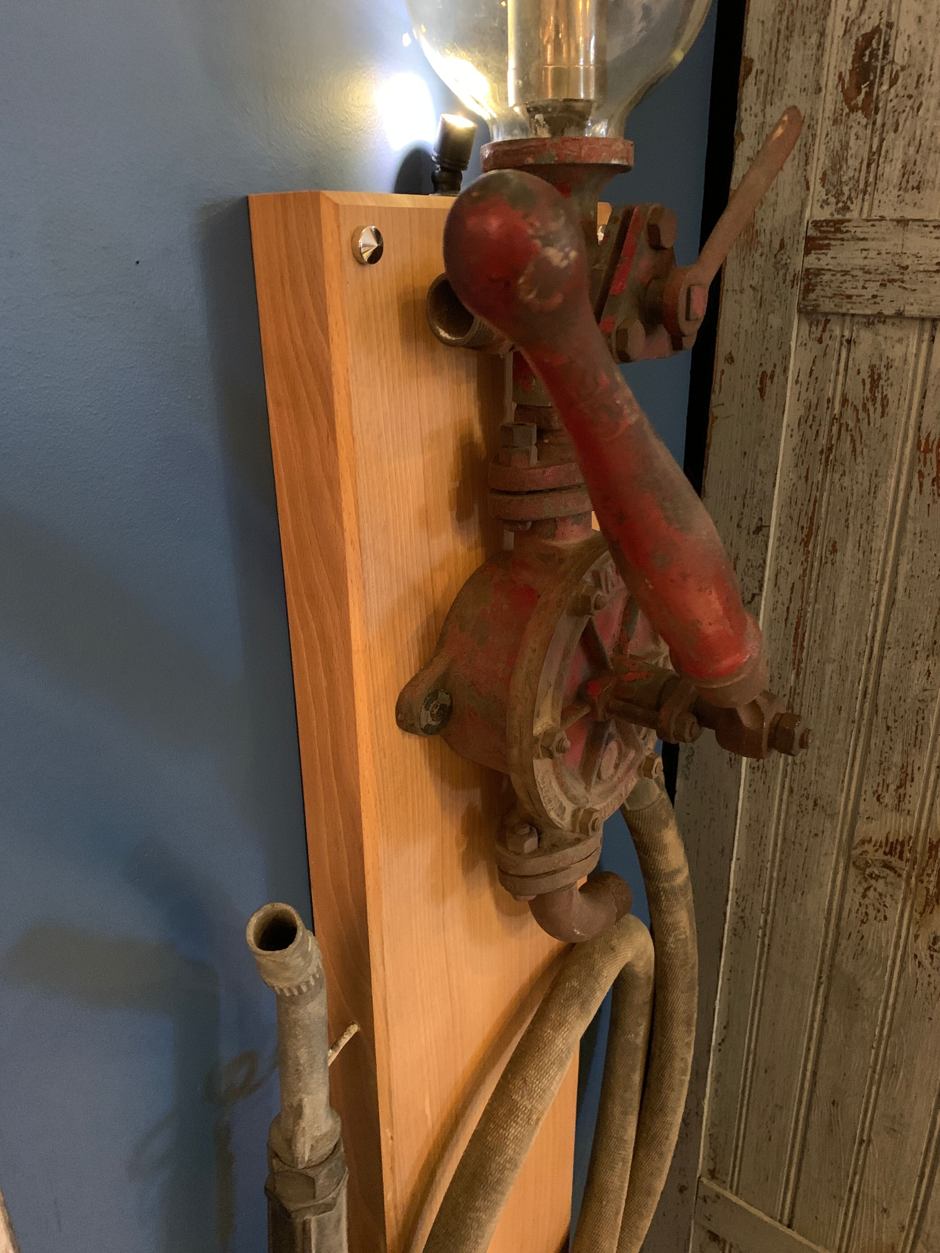 Old wall gas pump