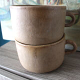 Duo of stoneware cups