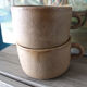 Duo of stoneware cups