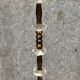 Vintage floor lamp foot in iron, glass and gilded brass circa 1950