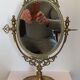 Oval mirror on stand 30x40cmg mirror