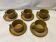 Set of 5 vintage stoneware cups