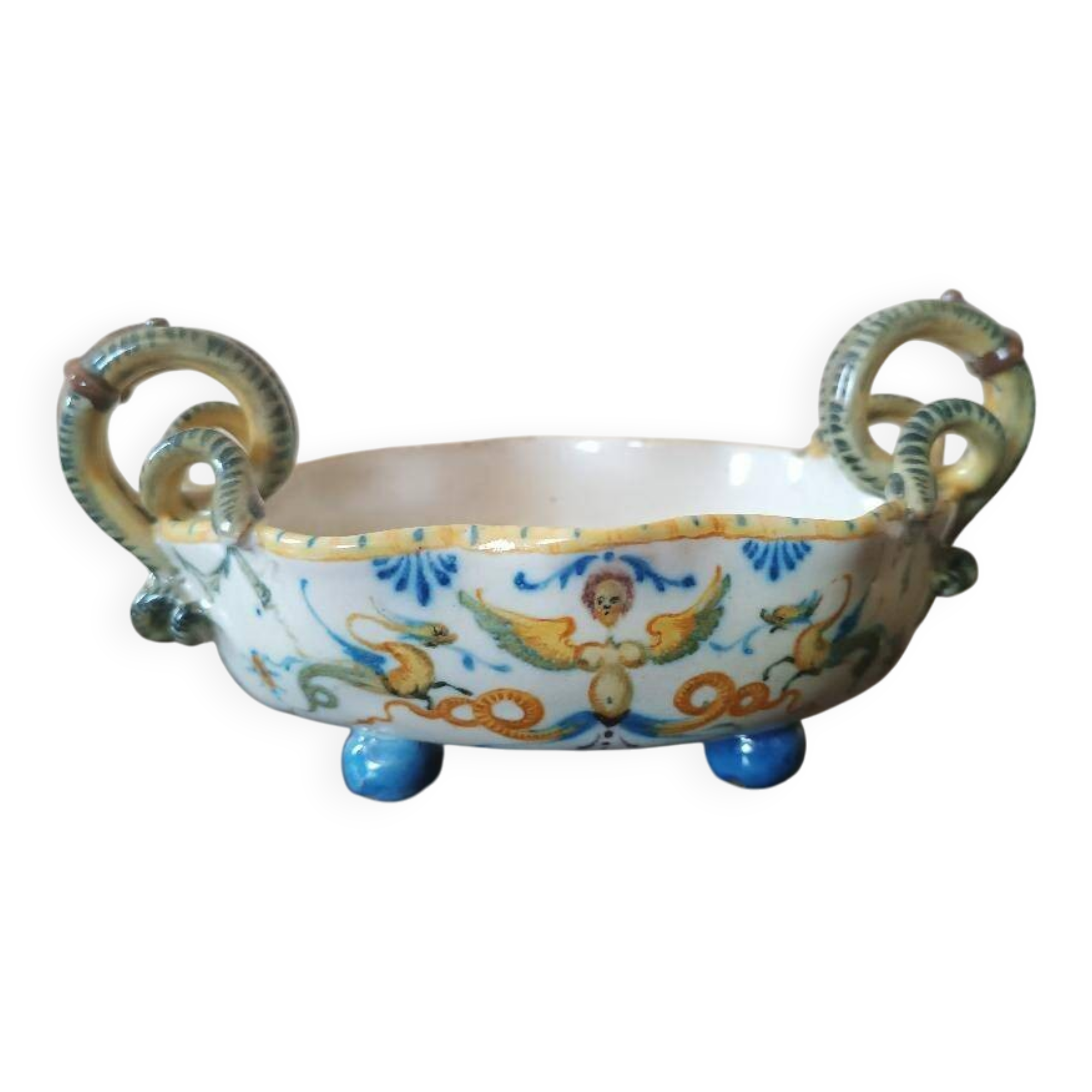 Antique centrepiece in 18th-century faience
