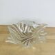 Vintage glass leaf salad bowl or fruit bowl