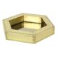 Miroir hexagonal rare en laiton Rodolfo Dubarry années 1970