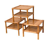Vintage rattan side table 1960