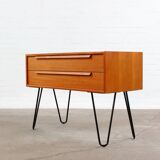 Commode en teck vintage Buffet mcm hairpins années 60 années 70