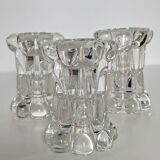 Vintage glass candle holders