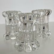 Vintage glass candle holders