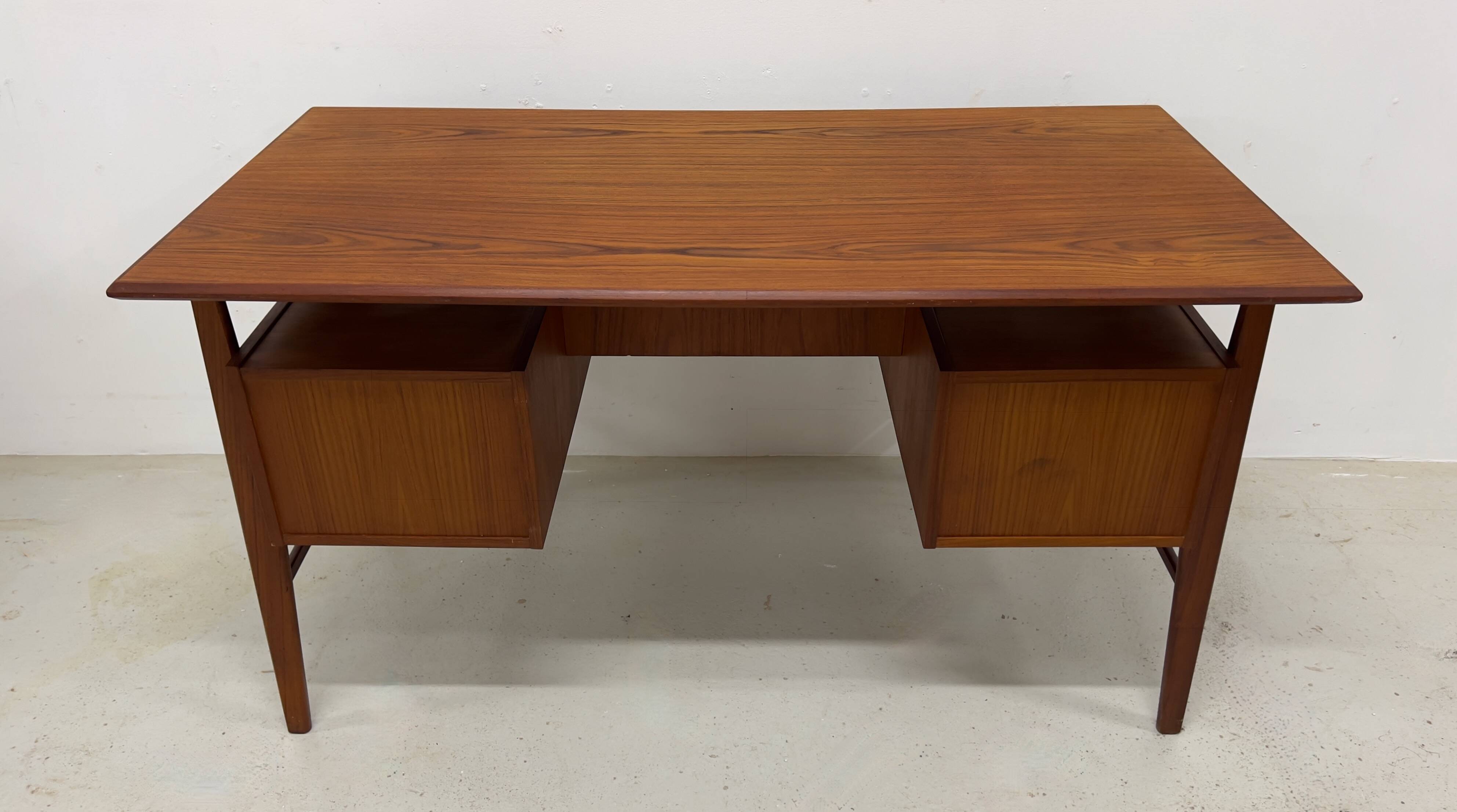 Gunnar Nielsen Teak Desk for Tibergaard, 1960s.