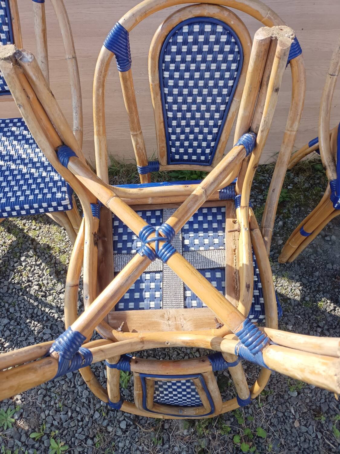 Set of 6 rattan chairs