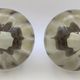 2 Sconces in nickel-plated brass and smoked glass, Scoliari style