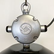 Black industrial factory lamp with clear glass cover from elektrosvit