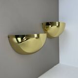 Set of 2 Brass Sciolari Style Wall Light Sconces Bankamp Leuchten, Germany, 1980