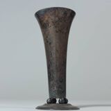 Patinated silver-plated metal vase Art Deco WMF Germany