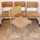 Set of 4 chairs from the 1970s – chrome, vintage fabric