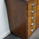 German apothecary's cabinet in oak mid-twentieth century
