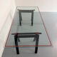 Table / Glass desk "Gaetano" design Gae Aulenti Zanotta 1970s