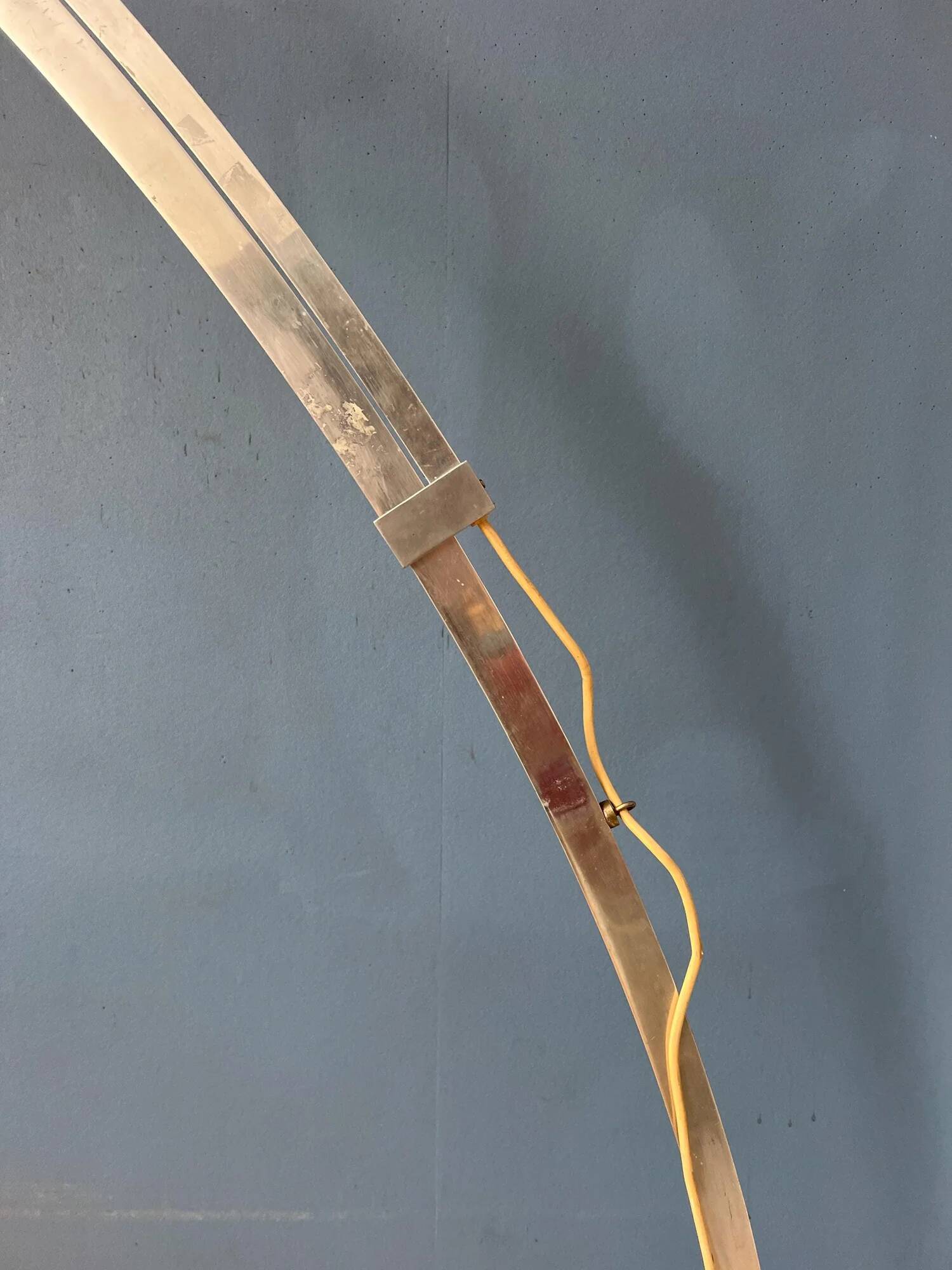 Vintage space age arc floor lamp in style of Guzzini