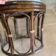 Vintage rattan pouf