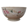 Old opaque porcelain bowl from Gien with a floral decoration.