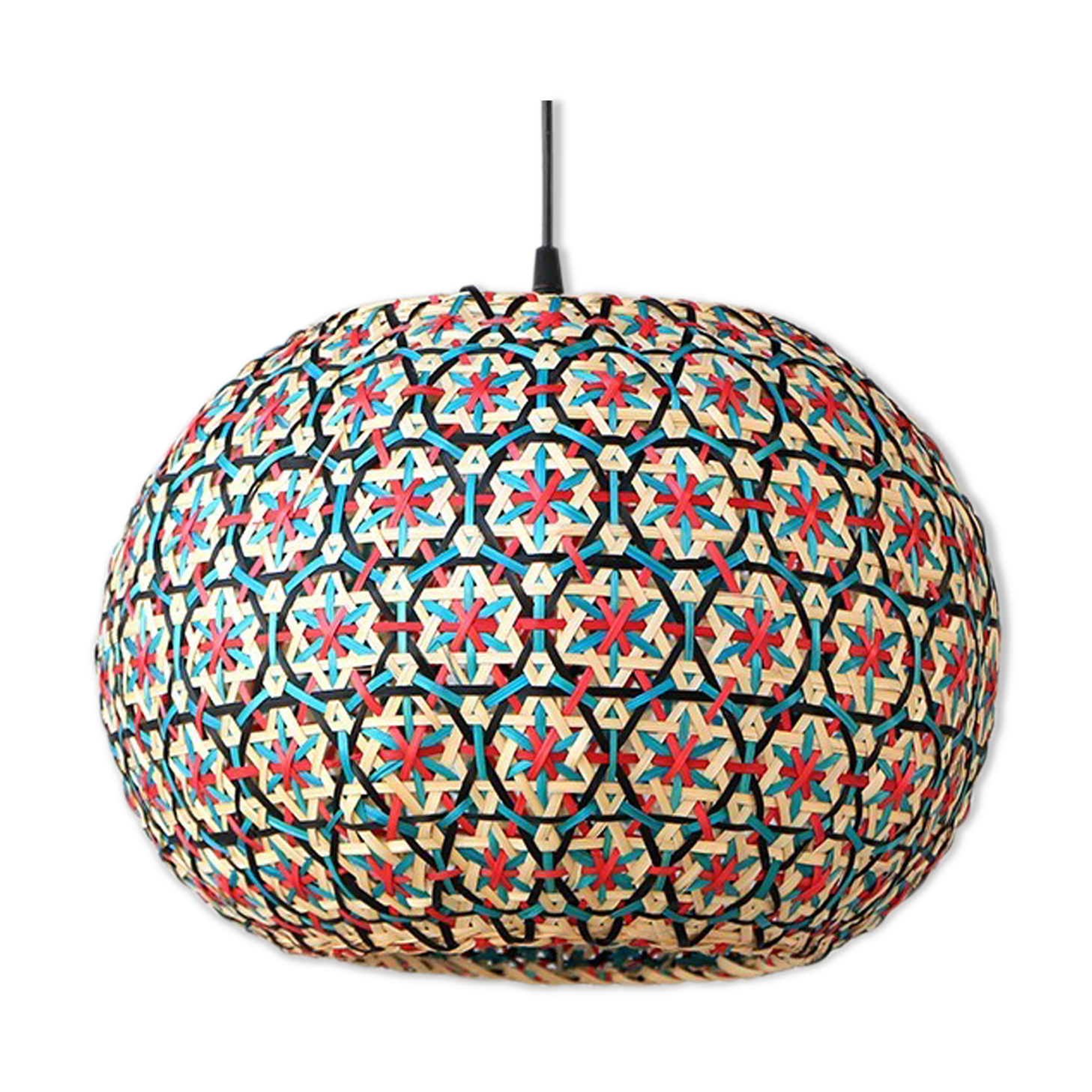 Globe bamboo lamp