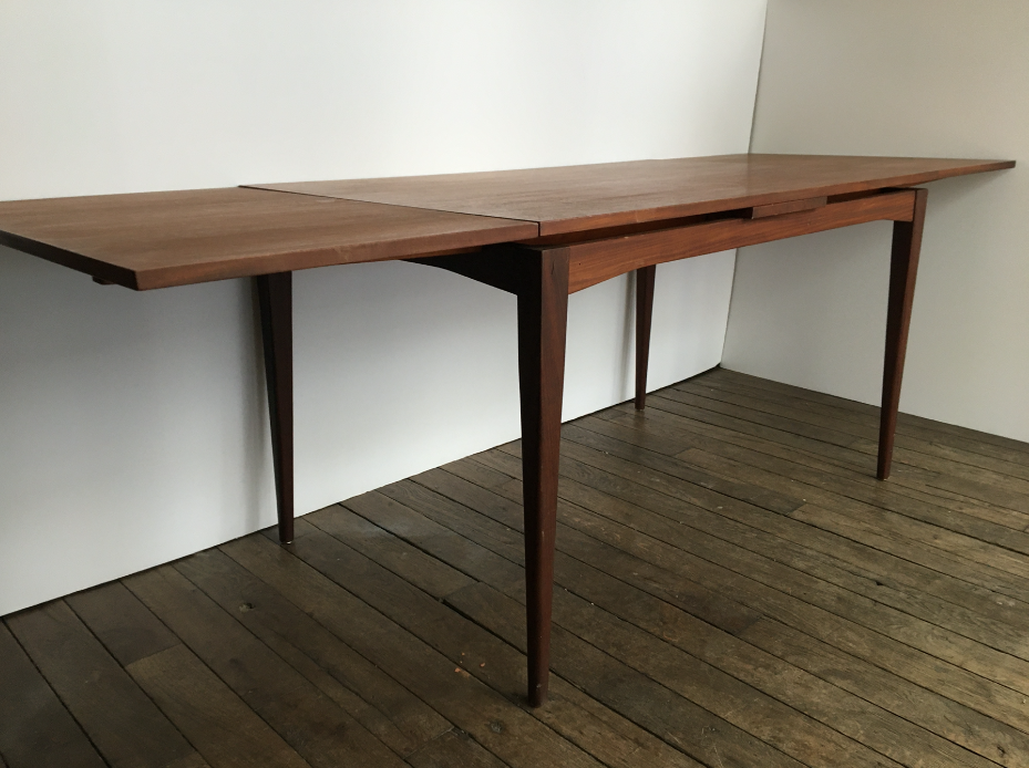 Teak dining table with extensions