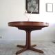 Table ronde extensible années 60