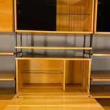 Modular bookcase with vintage wardrobe 60