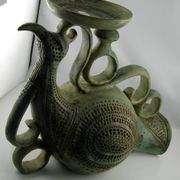 Monogrammed stoneware candlestick – Françoise Chedeville (1940)