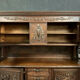 Wooden Renaissance hunting pavilion buffet made entirely carved with war attributes
