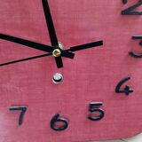 Pendulum in red and black formica, vintage, 1950s, functional