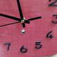 Pendulum in red and black formica, vintage, 1950s, functional