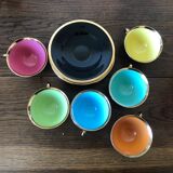 6 cups and saucer for coffee or tea art deco