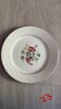 Set of 2 vintage flat plates – "Floralies" model – Digoin & Sarr