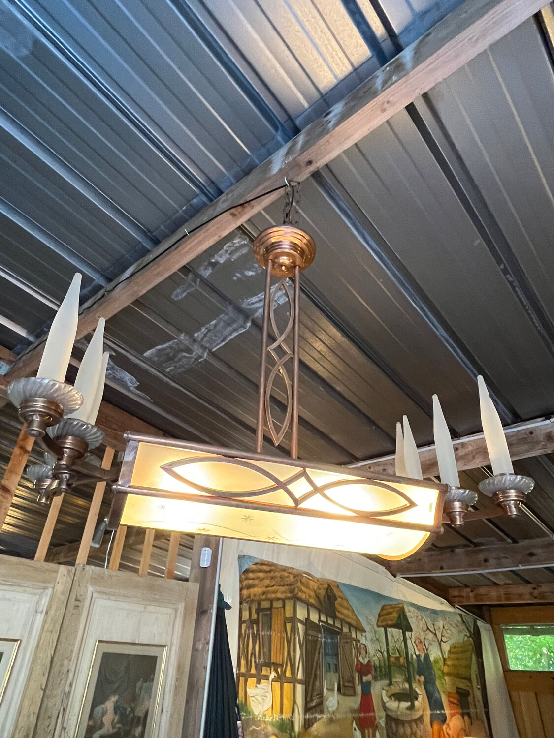 1930s Petitot Chandelier